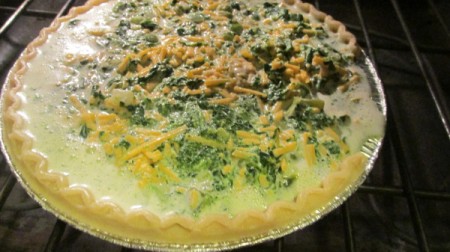 Spinach and Cheddar Quiche