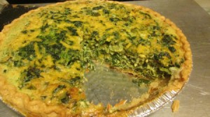 Spinach and Cheddar Quiche