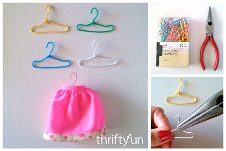 DIY Paper Clip Barbie Hangers