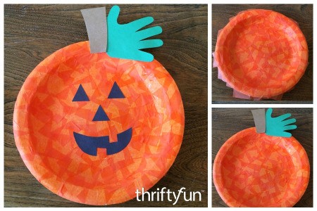 Making a Paper Plate Jack-O-Lantern