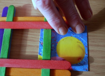 slide picture into frame