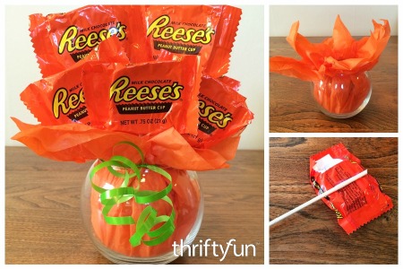 Making a Mini Pumpkin Candy Bouquet