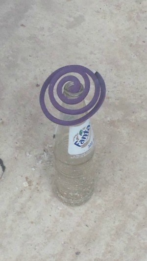 coil in soda bottle