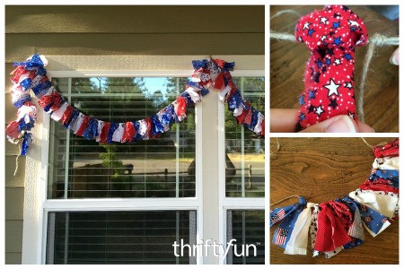 Making a 4th of July Scrap Fabric Garland