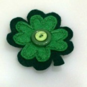 Felt Shamrock Pin