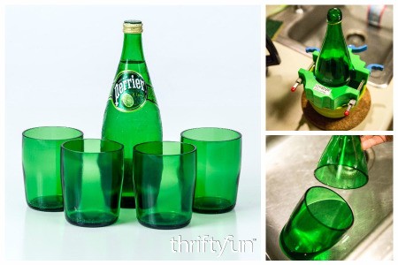 Recylced Perrier Bottle Glasses