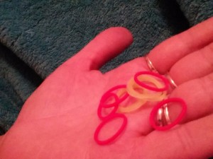 A handful of rubber bands.
