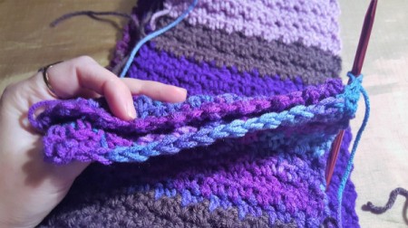 Child's Scrap Yarn Crochet Infinity Scarf