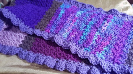 Child's Scrap Yarn Crochet Infinity Scarf