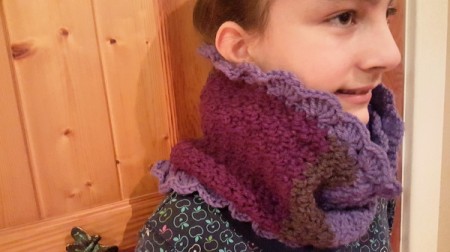 Child's Scrap Yarn Crochet Infinity Scarf