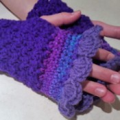 Purple Passion Crochet Fingerless Gloves