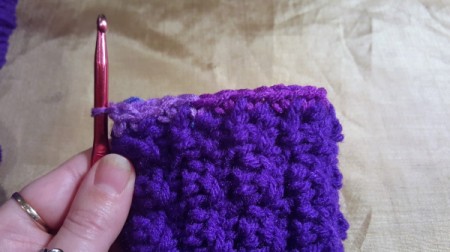Purple Passion Crochet Fingerless Gloves