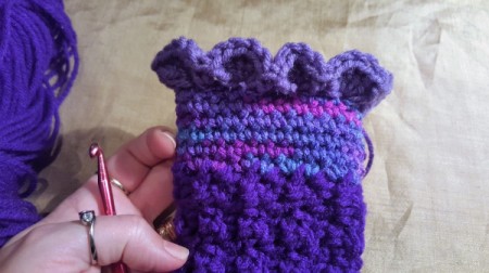 Purple Passion Crochet Fingerless Gloves