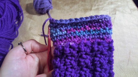 Purple Passion Crochet Fingerless Gloves
