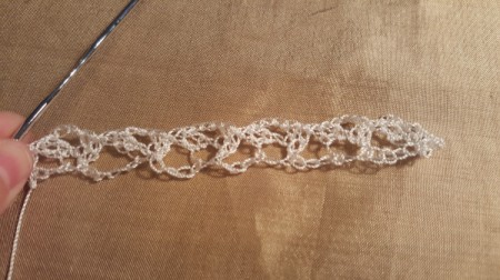 Time For Tea Lace Gloves - beginning of creating the lace gloves