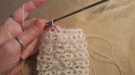 Time For Tea Lace Gloves - finishing the lace gloves