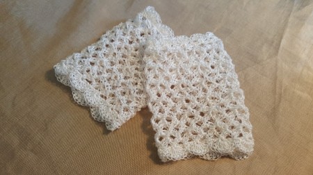 Time For Tea Lace Gloves - two lace gloves completed