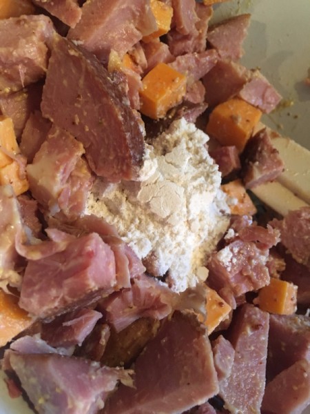 Ham and Cheese Fondue Bake