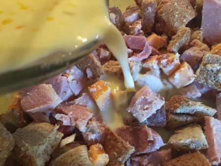 Ham and Cheese Fondue Bake