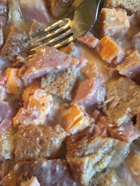 Ham and Cheese Fondue Bake