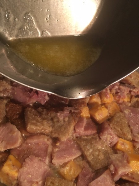 Ham and Cheese Fondue Bake