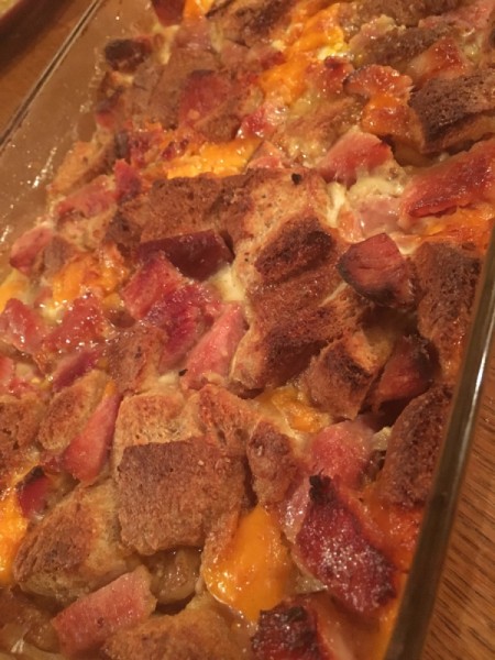 Ham and Cheese Fondue Bake