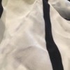 white shirt with black stripes