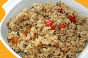 A brown rice casserole.