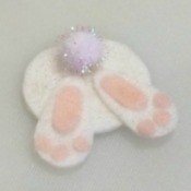 Felt Bunny Bottom Pin