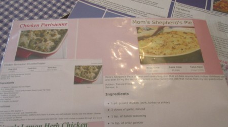 A scrapbook of recipes.