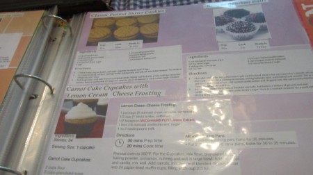 A scrapbook of recipes.