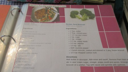 A scrapbook of recipes.