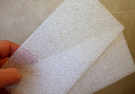 Foam Packing to Minimise Soap Scum