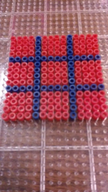 Perler Bead Tic-Tac-Toe