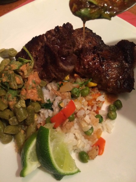 Thai Beef and Peanut Sauce Beans