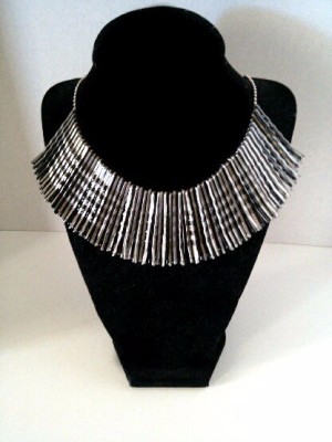 black and silver hairpin/bobby pin necklace