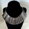 black and silver hairpin/bobby pin necklace