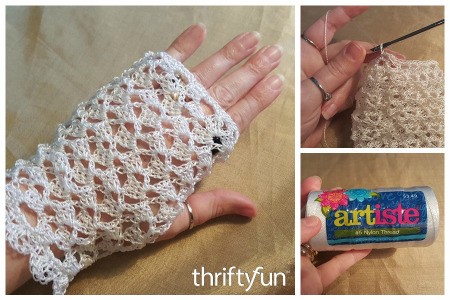 Making Crochet Lace Gloves