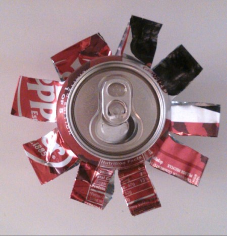 Soda Can Lantern as Outdoor Decor