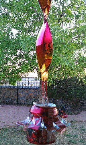 Soda Can Lantern as Outdoor Decor