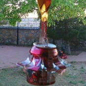 Soda Can Lantern as Outdoor Decor