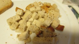 Best Homemade Croutons - cut up bread