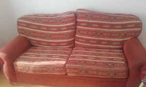 striped blanket pattern couch