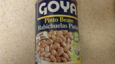 Can of Goya pinto beans
