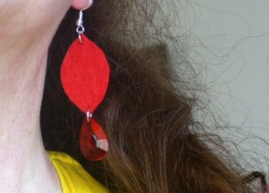 Felt Teardrop Earrings