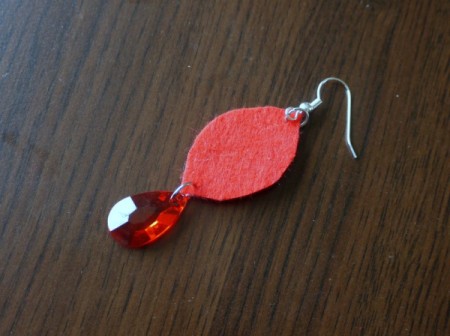 Felt Teardrop Earrings