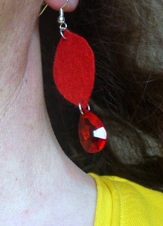 Felt Teardrop Earrings