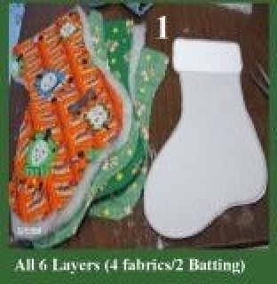 A padding stocking with six layers.