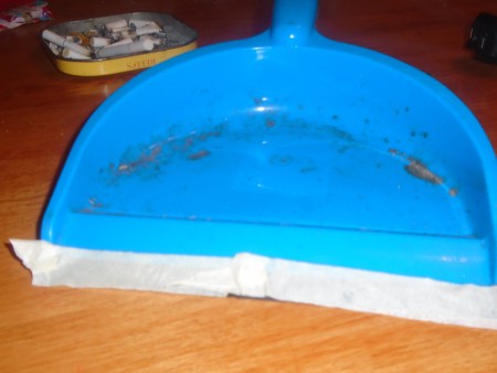 Attach Tape To Dust Pan