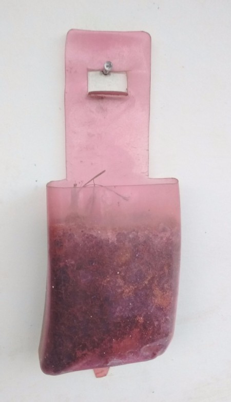 Upcycled shampoo bottle planter